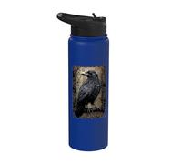 Oficial Spiral Raven Wise Gothic Fantasy Stainless Steel Insulated Water Bottle