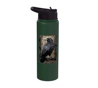 Oficial Spiral Raven Wise Gothic Fantasy Stainless Steel Insulated Water Bottle