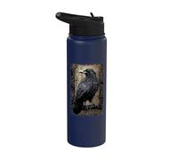 Oficial Spiral Raven Wise Gothic Fantasy Stainless Steel Insulated Water Bottle