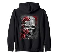 Oficial Spiral Skull and Roses Gothic Fantasy Sudadera con Capucha