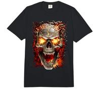 Oficial Spiral Skull Blast Gothic Fantasy Comfort Colors Adult Heavyweight T-Shirt