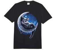Oficial Spiral Velvet Moon Cat Gothic Fantasy Comfort Colors Adult Heavyweight T-Shirt