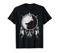 Oficial Spiral Wolf Chi Yin Yang Gothic Fantasy Camiseta
