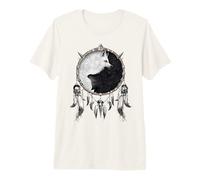 Oficial Spiral Wolf Chi Yin Yang Gothic Fantasy Camiseta Premium