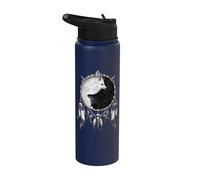Oficial Spiral Wolf Chi Yin Yang Gothic Fantasy Stainless Steel Insulated Water Bottle