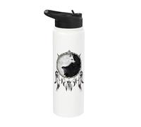 Oficial Spiral Wolf Chi Yin Yang Gothic Fantasy Stainless Steel Insulated Water Bottle