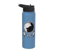 Oficial Spiral Wolf Chi Yin Yang Gothic Fantasy Stainless Steel Insulated Water Bottle