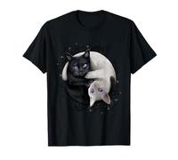 Oficial Spiral Yin Yang Cats Gothic Fantasy Camiseta