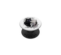 Oficial Spiral Yin Yang Cats Gothic Fantasy PopSockets PopGrip Adhesivo