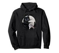 Oficial Spiral Yin Yang Cats Gothic Fantasy Sudadera con Capucha