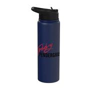 Oficial Teddy Pendergrass Signature Black on Red Legend Stainless Steel Insulated Water Bottle