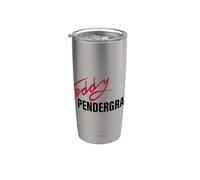 Oficial Teddy Pendergrass Signature Black on Red Legend Vaso térmico de acero inoxidable de doble pared