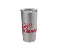 Oficial Teddy Pendergrass Signature Legendary R&B Red Vaso térmico de acero inoxidable de doble pared