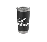 Oficial Teddy Pendergrass Signature Legendary R&B White Vaso térmico de acero inoxidable de doble pared