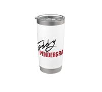 Oficial Teddy Pendergrass Signature Red on Black Vaso térmico de acero inoxidable de doble pared