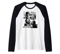 Oficial The Beatles Let It Be Rock Pop Band Camiseta Manga Raglan