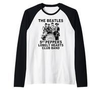 Oficial The Beatles SGT Pepper's Album Band Retro Pop Camiseta Manga Raglan