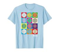 Oficial The Beatles SGT Peppers Pop Retro Band Clásico Camiseta, Hombre, Azul Bebé, L