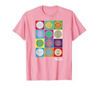 Oficial The Beatles SGT Peppers Pop Retro Band Clásico Camiseta, Hombre, Rosado, L