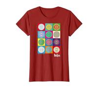 Oficial The Beatles SGT Peppers Pop Retro Band Clásico Camiseta, Mujer, Arándano, L