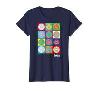 Oficial The Beatles SGT Peppers Pop Retro Band Clásico Camiseta, Mujer, Azul Marino, L