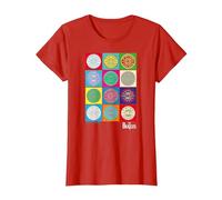Oficial The Beatles SGT Peppers Pop Retro Band Clásico Camiseta, Mujer, Rojo, L