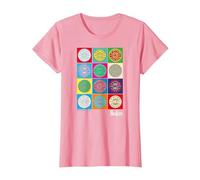 Oficial The Beatles SGT Peppers Pop Retro Band Clásico Camiseta, Mujer, Rosado, XS