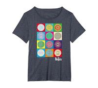 Oficial The Beatles SGT Peppers Pop Retro Band Clásico Camiseta, Mujer Tallas Grandes, Azul Jaspeado, 4XL Grande