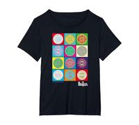 Oficial The Beatles SGT Peppers Pop Retro Band Clásico Camiseta, Mujer Tallas Grandes, Negro, 4XL Grande