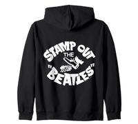 Oficial The Beatles Stamp out Rock and Roll 60s Band Sudadera con Capucha
