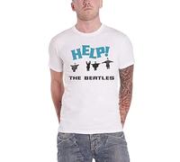Oficial The Beatles T Shirt Help! Movie Jumping In Snow Band Logo De Los Hombres