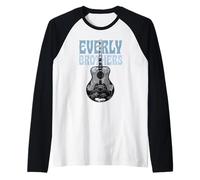 Oficial The Everly Brothers Guitar Roots Collage Art Camiseta Manga Raglan