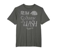 Oficial The Pogues Rum Sodomy and The Lash Folk Punk Music Camiseta, Hombre Tallas Grandes, Asfalto, 3X Alto