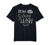 Oficial The Pogues Rum Sodomy and The Lash Folk Punk Music Camiseta, Hombre Tallas Grandes, Negro, 3X Alto