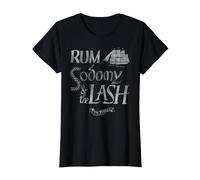Oficial The Pogues Rum Sodomy and The Lash Folk Punk Music Camiseta, Mujer, Negro, S