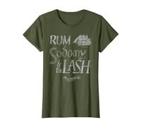 Oficial The Pogues Rum Sodomy and The Lash Folk Punk Music Camiseta, Mujer, Verde Oliva, 3XL