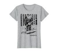 Oficial The Wombats Guitarrista Indie Rock Band Camiseta, Mujer, Gris Jaspeado, S