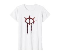 Oficial Vampire: The Masquerade Bloodlines 2 Icono Rojo Camiseta, Mujer, Blanco, M