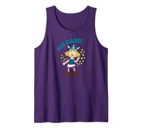 Oficial Vicky el Vikingo Serie TV Dibujos Animados Clásico Camiseta sin Mangas, Hombre, Morado, S