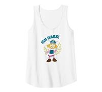 Oficial Vicky el Vikingo Serie TV Dibujos Animados Clásico Camiseta sin Mangas, Mujer, Blanco, S