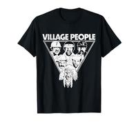 Oficial Village People Distressed Logo Triangle Artwork Camiseta