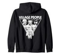 Oficial Village People Distressed Logo Triangle Artwork Sudadera con Capucha