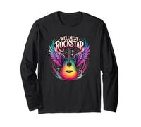 Oficial Wellness Rockstar P.E Gym Specialist Workout PTA Manga Larga