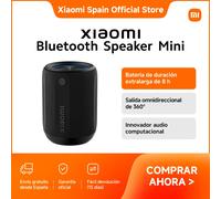 Oficial | Xiaomi Bluetooth Speaker Mini, Salida omnidireccional de 360°, Cuerpo pequeño, gran volumen*, Reproducción estéreo desde dos dispositivos Negro