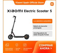 Oficial | Xiaomi Electric Scooter 5, Amortiguadores de doble horquilla frontal, Batería de duración prolongada, Luz delantera automática Negro