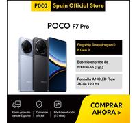 Oficial | Xiaomi | POCO | POCO F7 PRO, PRECIO ANTICIPADO Y REGALO LIMITADO, Flagship Snapdragon® 8 Gen 3, Batería enorme de 6000 mAh (typ), Pantalla AMOLED Flow 2K de 120 Hz Negro