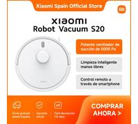 Oficial | Xiaomi Robot Vacuum S20, Potente ventilador de succión de 5000 Pa, Limpieza inteligente manos libres, Control remoto a través de smartphone Negro