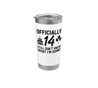 Oficialmente 14 Todavía no sé lo que estoy haciendo Vaso térmico de acero inoxidable de doble pared