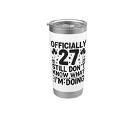Oficialmente 27 Todavía no sé lo que estoy haciendo Vaso térmico de acero inoxidable de doble pared