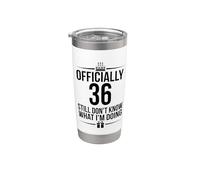 Oficialmente 36 Todavía no sé lo que estoy haciendo Vaso térmico de acero inoxidable de doble pared